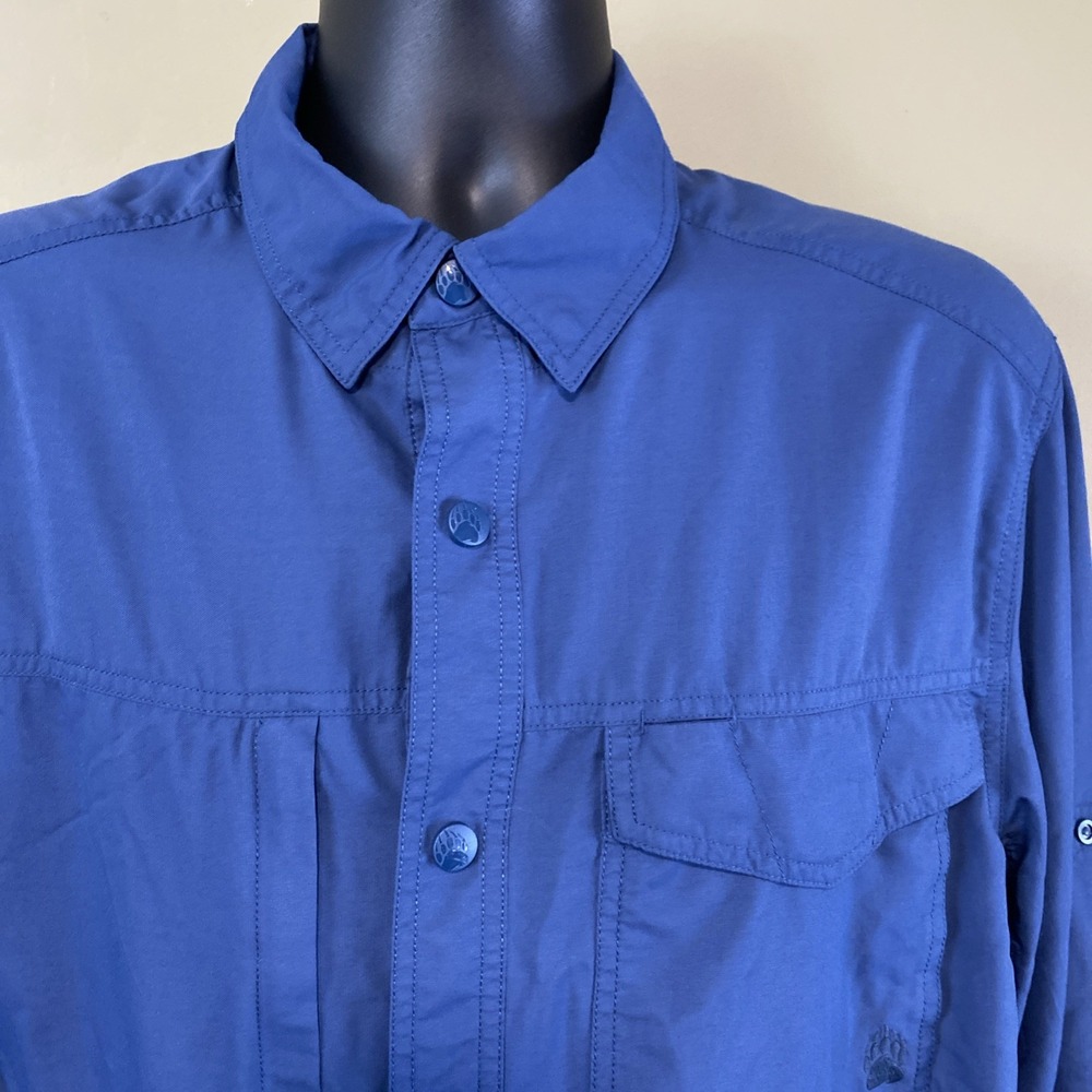 Alaskan Hardgear Shirt Mens L  Blue‎ Performance Snap Mesh Back Fishing Outdoor